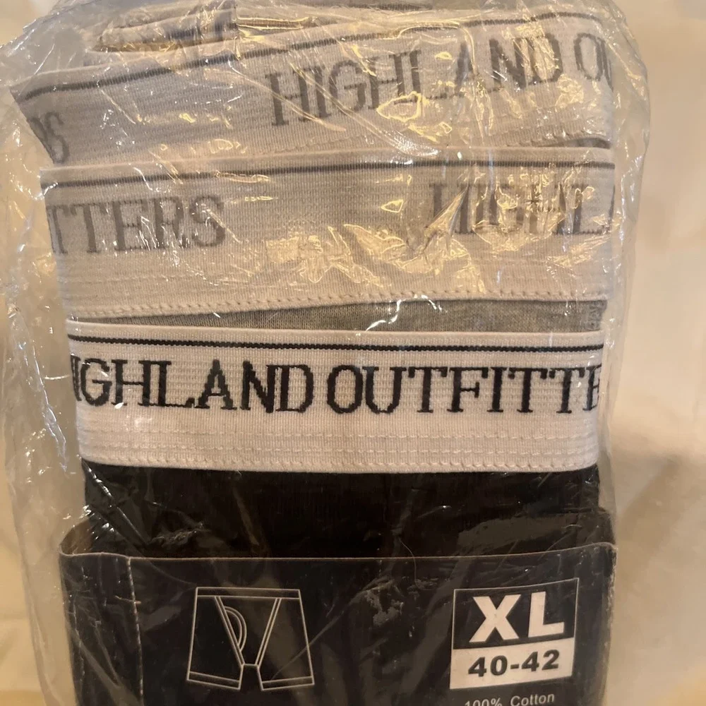 NOS Men's Vintage XL (40-42) Boxer Briefs Highland Outfitters 3 Pack